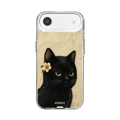 Cute Black Cat Portrait Phone Case-KODDY aesthetic iphone case UK