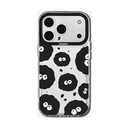 Cute Black Dust Pattern Clear iPhone Case-KODDY