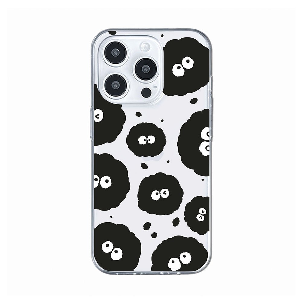 Cute Black Dust Pattern Clear Phone Case