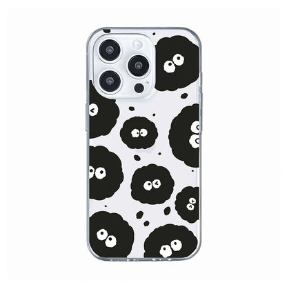 Cute Black Dust Pattern Clear Phone Case