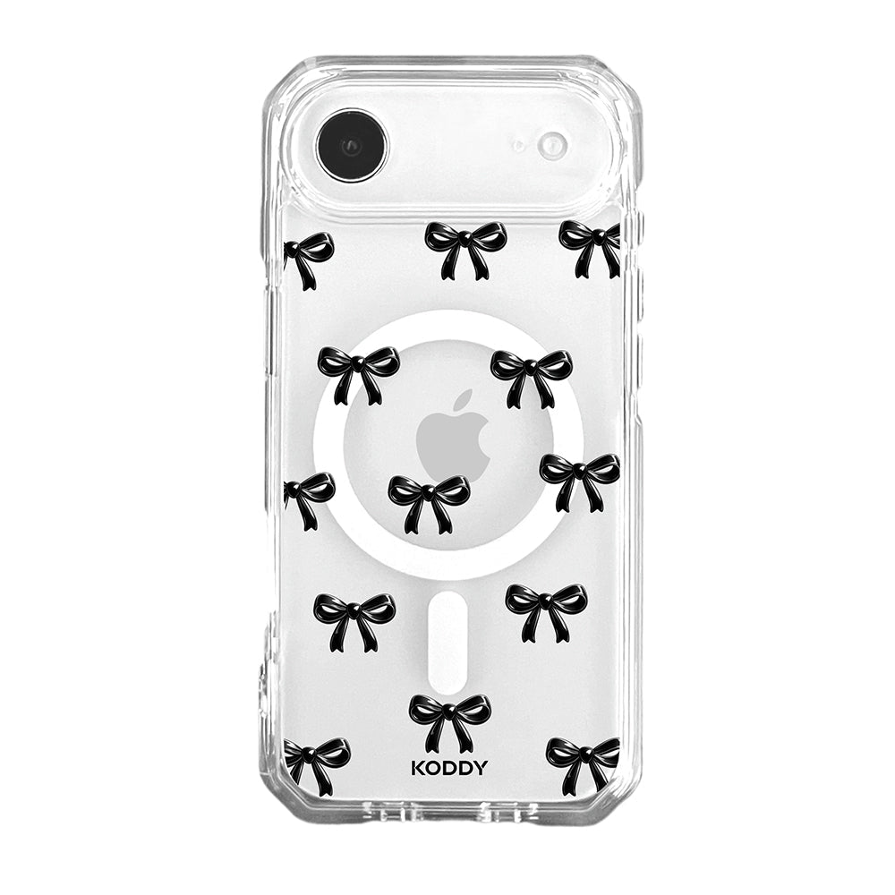 Cute Black Ribbon Bow Pattern Phone Case