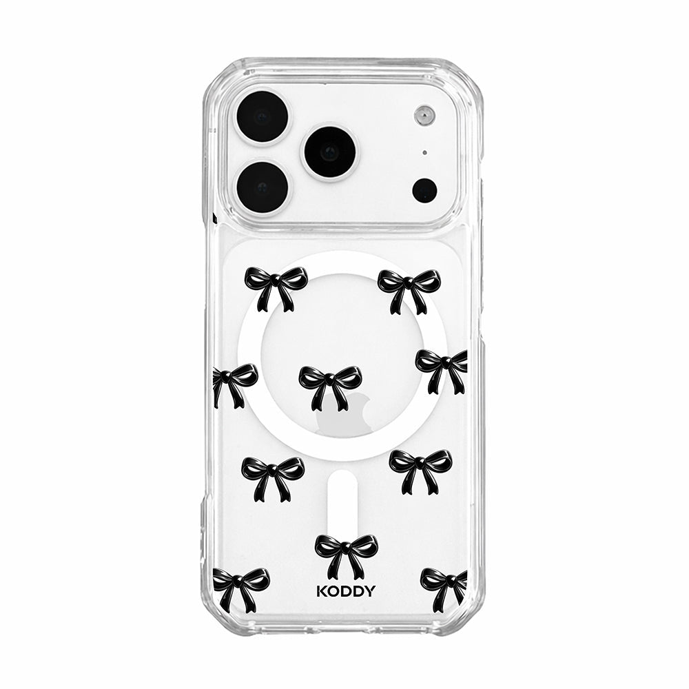 Cute Black Ribbon Bow Pattern Phone Case