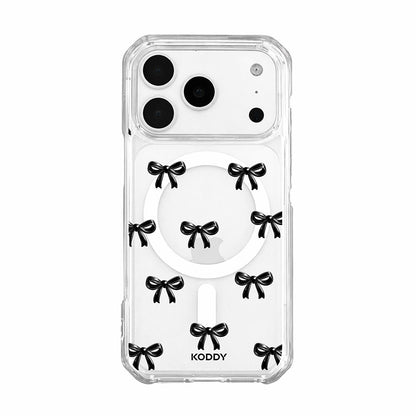 Cute Black Ribbon Bow Pattern Phone Case