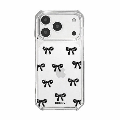 Cute Black Ribbon Bow Pattern Phone Case