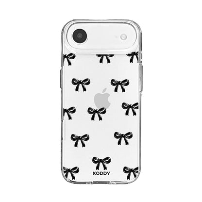 Cute Black Ribbon Bow Pattern Phone Case