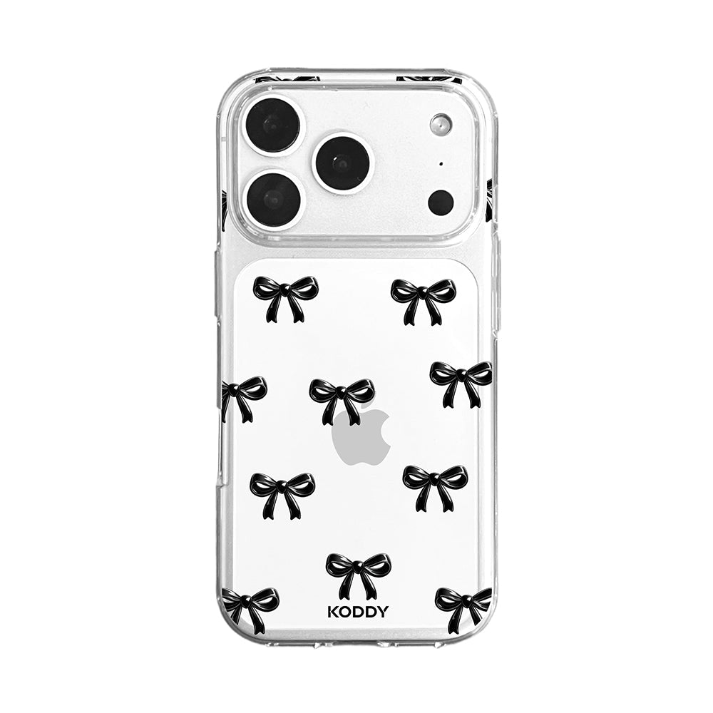 Cute Black Ribbon Bow Pattern Phone Case