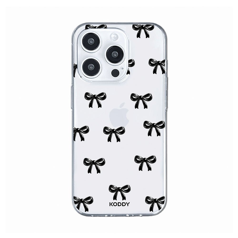 Cute Black Ribbon Bow Pattern Phone Case