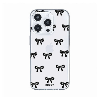 Cute Black Ribbon Bow Pattern Phone Case