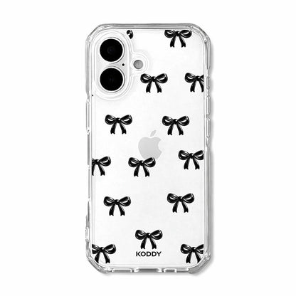 Cute Black Ribbon Bow Pattern Phone Case