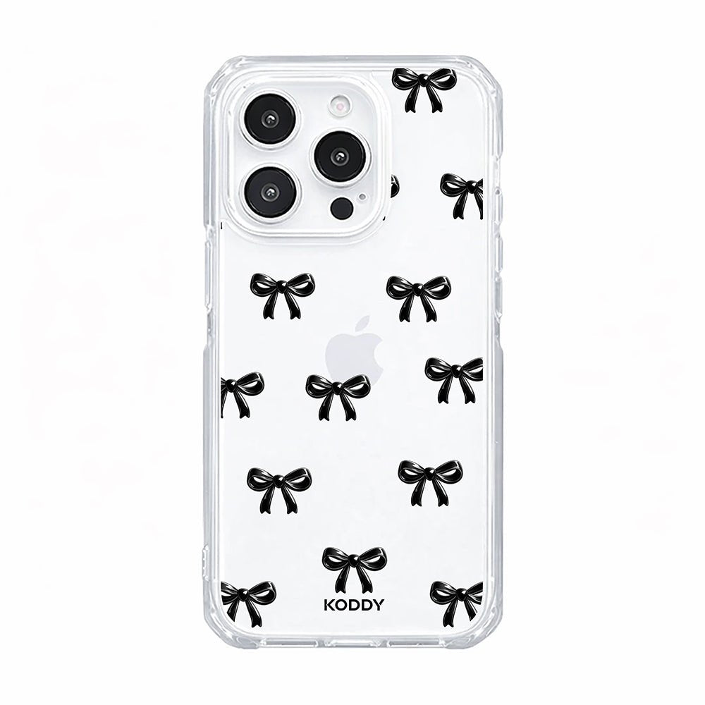 Cute Black Ribbon Bow Pattern Phone Case