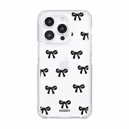 Cute Black Ribbon Bow Pattern Phone Case