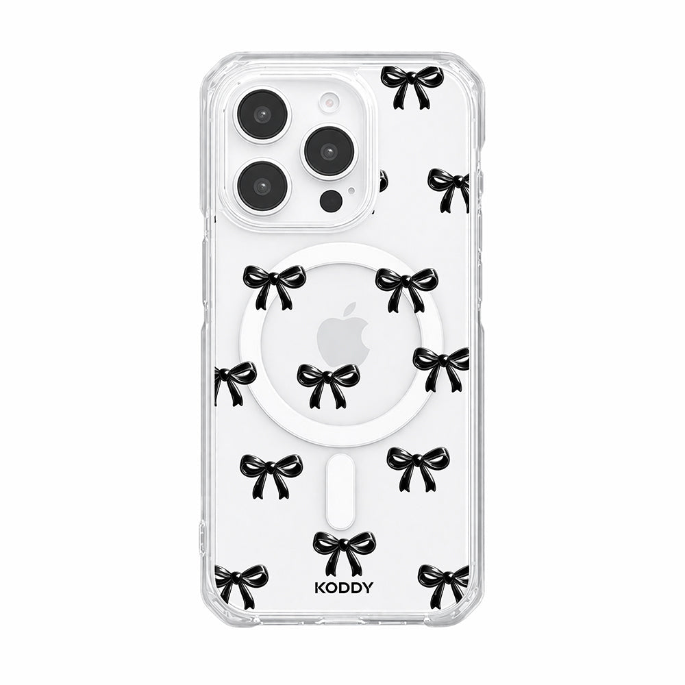 Cute Black Ribbon Bow Pattern Phone Case