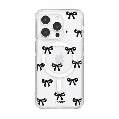 Cute Black Ribbon Bow Pattern Phone Case