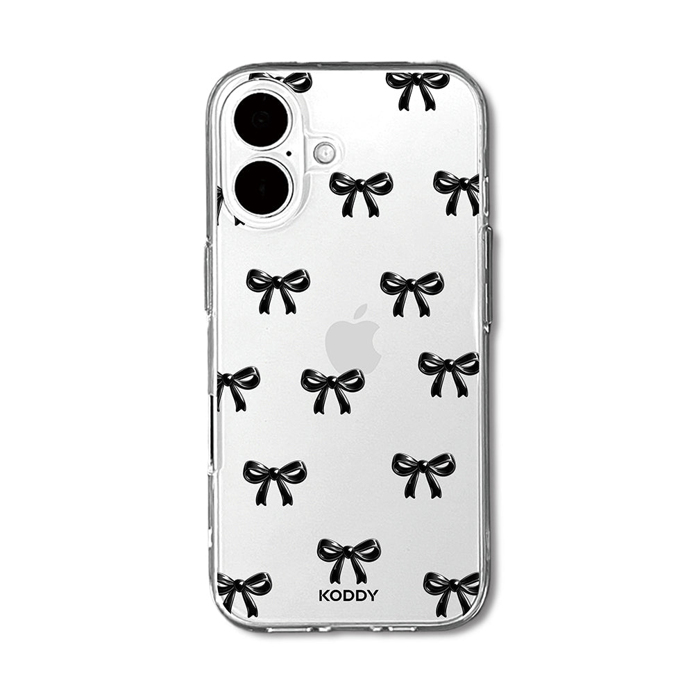 Cute Black Ribbon Bow Pattern Phone Case