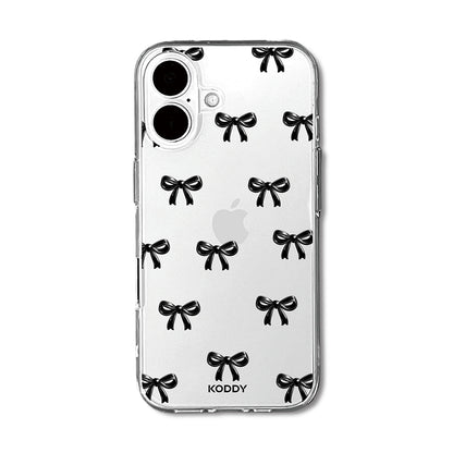 Cute Black Ribbon Bow Pattern Phone Case