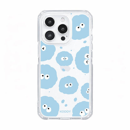 Cute Blue Dust Pattern Clear Phone Case