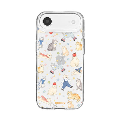 Cute Cat Adventures Clear Phone Case