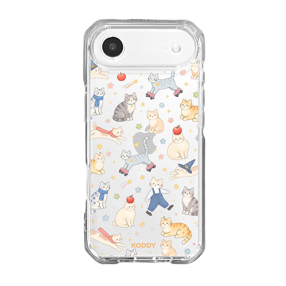 Cute Cat Adventures Clear Phone Case