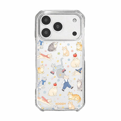 Cute Cat Adventures Clear Phone Case