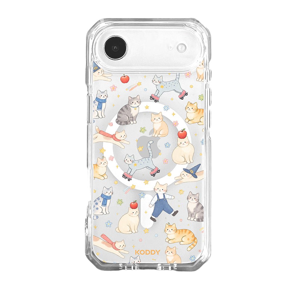 Cute Cat Adventures Clear Phone Case