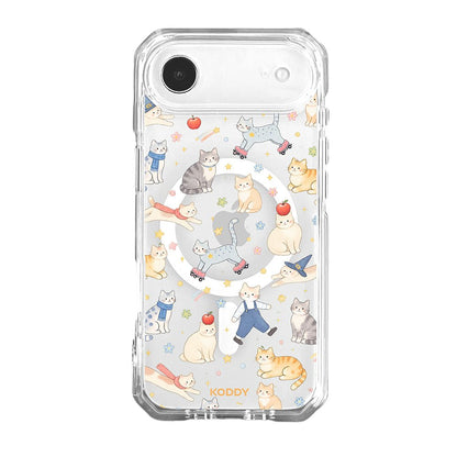 Cute Cat Adventures Clear Phone Case