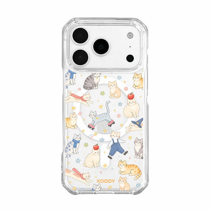 Cute Cat Adventures Clear Phone Case