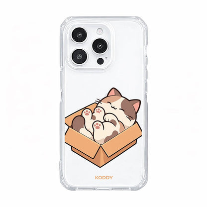 Cute Cat in a Box Aesthetic Phone Case