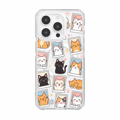 Cute Cat Photo Frame Clear Phone Case