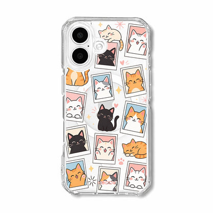 Cute Cat Photo Frame Clear Phone Case