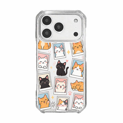 Cute Cat Photo Frame Clear Phone Case