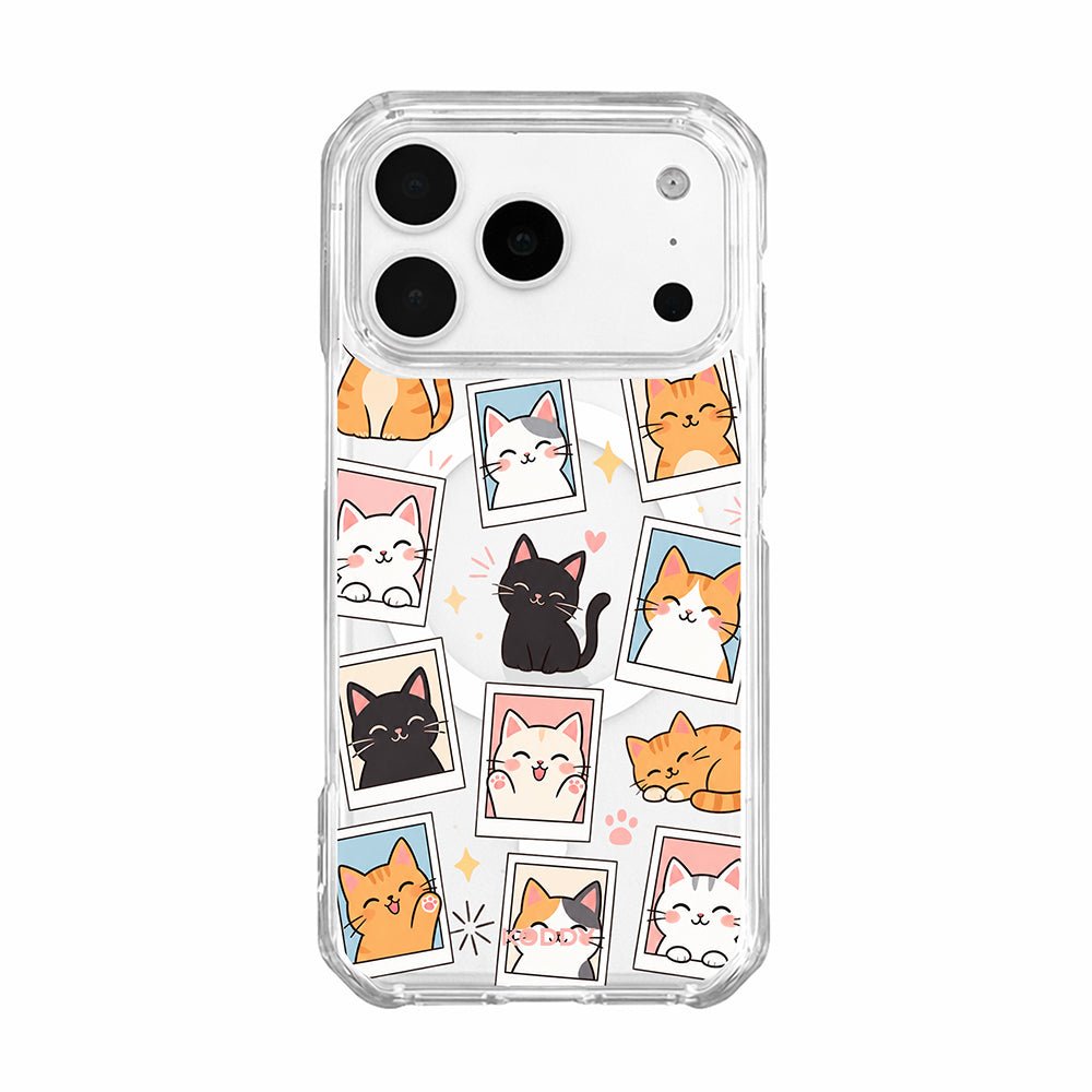 Cute Cat Photo Frame Clear Phone Case