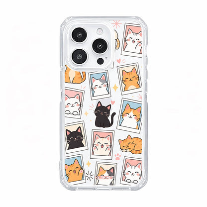 Cute Cat Photo Frame Clear Phone Case