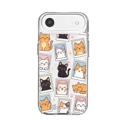 Cute Cat Photo Frame Clear Phone Case