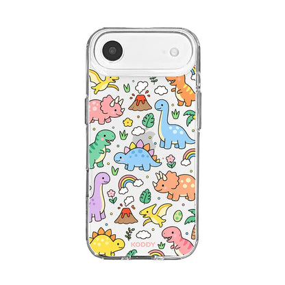 Cute Dinosaur Rainbow Clear Phone Case