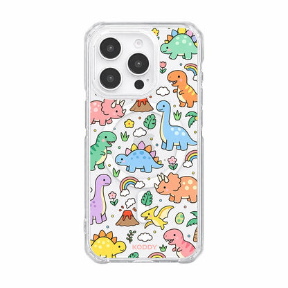 Cute Dinosaur Rainbow Clear Phone Case