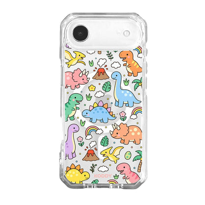 Cute Dinosaur Rainbow Clear Phone Case