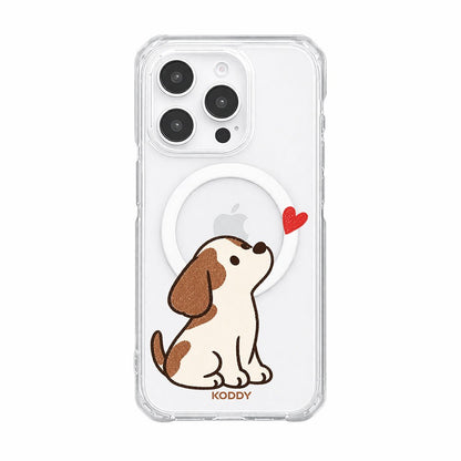 Cute Dog & Heart Aesthetic Phone Case-KODDY aesthetic iphone case UK