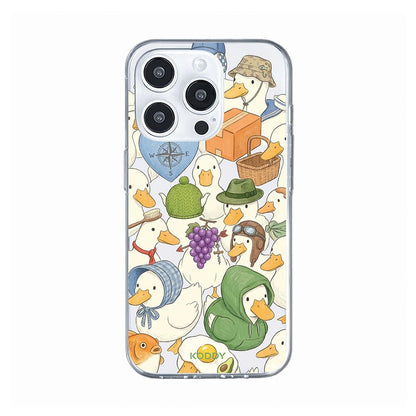 Cute Duck and Goose Adventure Aesthetic Phone Case-KODDY aesthetic iphone case UK