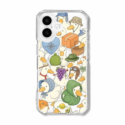 Cute Duck and Goose Adventure Aesthetic Phone Case-KODDY aesthetic iphone case UK