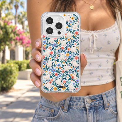 Cute Floral Ghost Halloween Phone Case-KODDY aesthetic iphone case UK