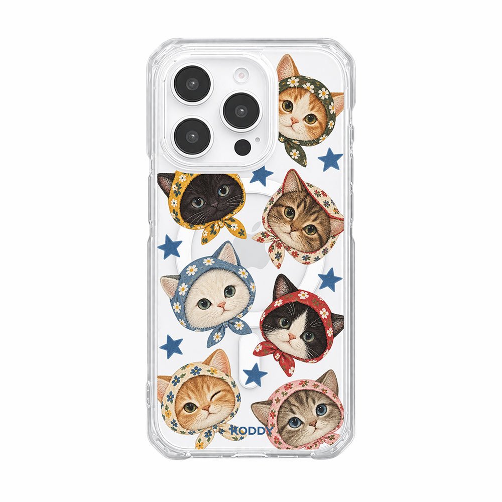Cute Floral Scarf Cat Phone Case