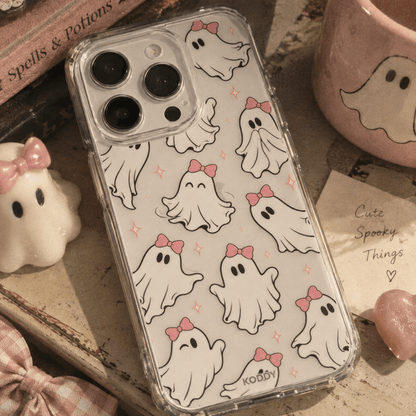 Cute Ghost & Bow Halloween Phone Case-KODDY aesthetic iphone case UK