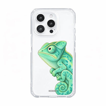 Cute Green Chameleon Aesthetic Phone Case