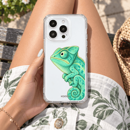 Cute Green Chameleon Aesthetic Phone Case-KODDY aesthetic iphone case UK