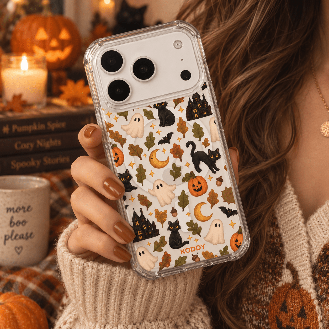 Cute Halloween Pattern Phone Case-KODDY aesthetic iphone case UK
