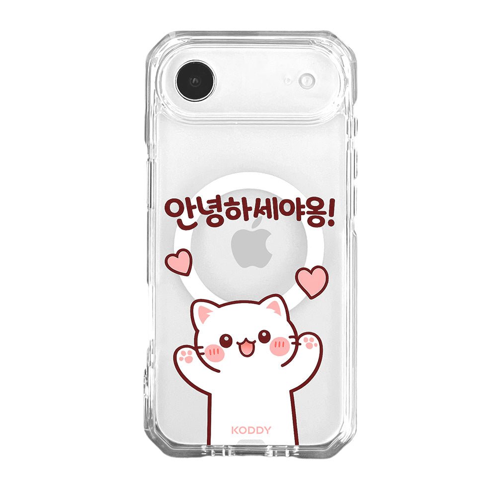 Cute Hello Korean Alphabet Meow Cat Phone Case - KODDY