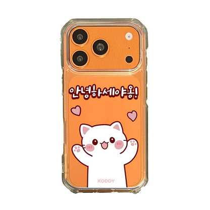 Cute Hello Korean Alphabet Meow Cat Phone Case - KODDY
