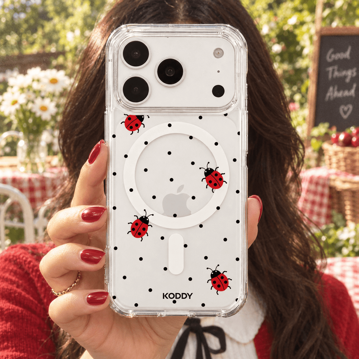 Cute Ladybird Polka Dot Phone Case-KODDY aesthetic iphone case UK