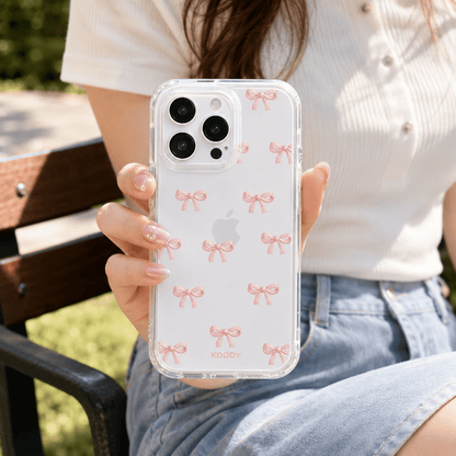 Cute Pink Bow Pattern Phone Case-KODDY aesthetic iphone case UK