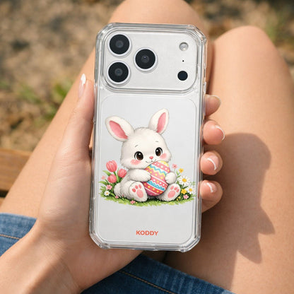 Cute Pink Bunny Egg Clear Phone Case - KODDY aesthetic iphone case UK